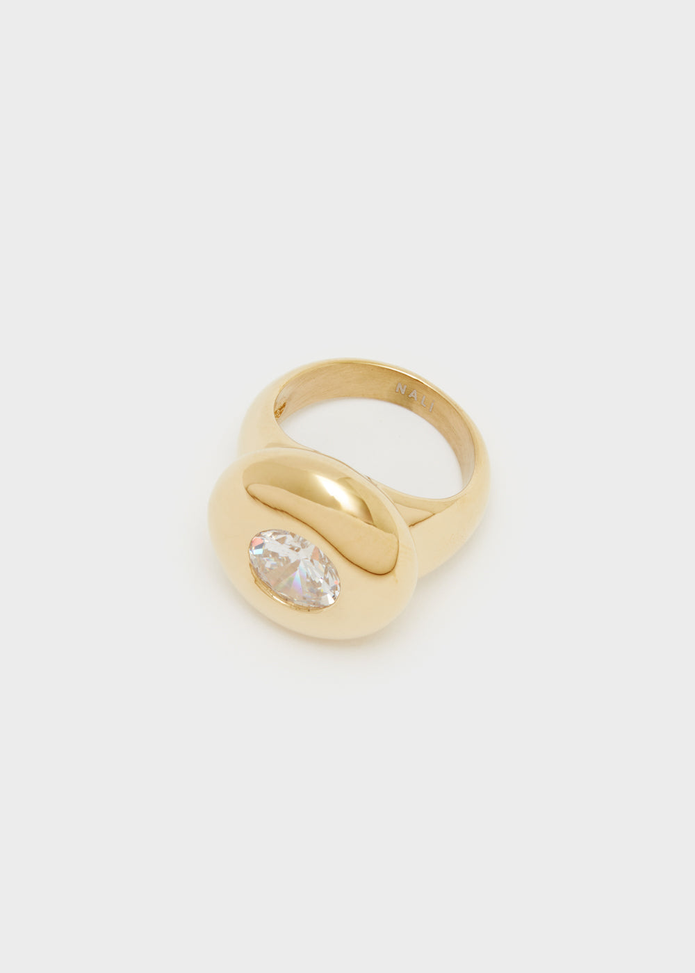 Nalí 14KT GOLD PLAT. S.STEEL ROUND RING