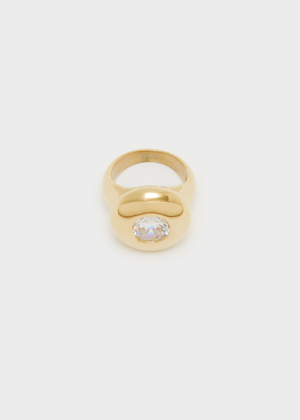 Nalí 14KT GOLD PLAT. S.STEEL ROUND RING