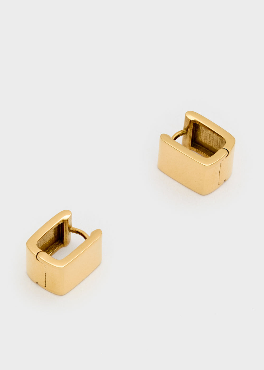 Nalí 14KT GOLD PLAT. S.STEEL SQUARE EARRINGS