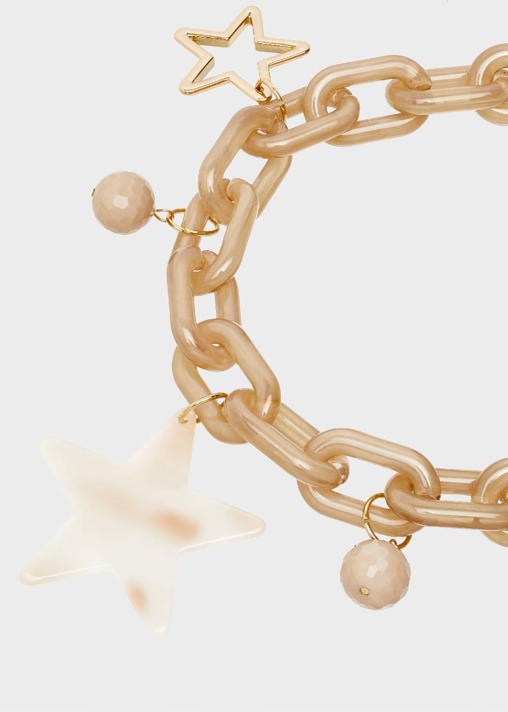 Nalí ADA NECKLACE RESIN PENDANT BEIGE STAR