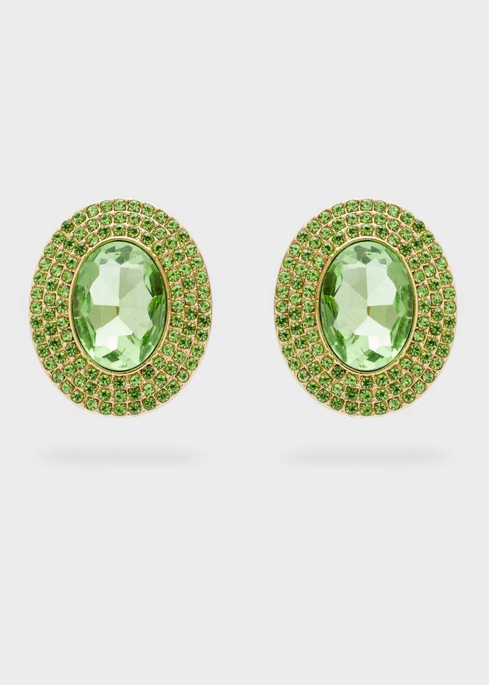 Nalí ADELE OVAL EARRINGS W/ STONES + COLORS