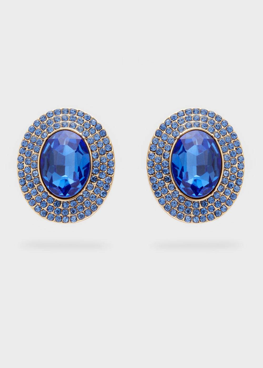 Nalí ADELE OVAL EARRINGS W/ STONES + COLORS