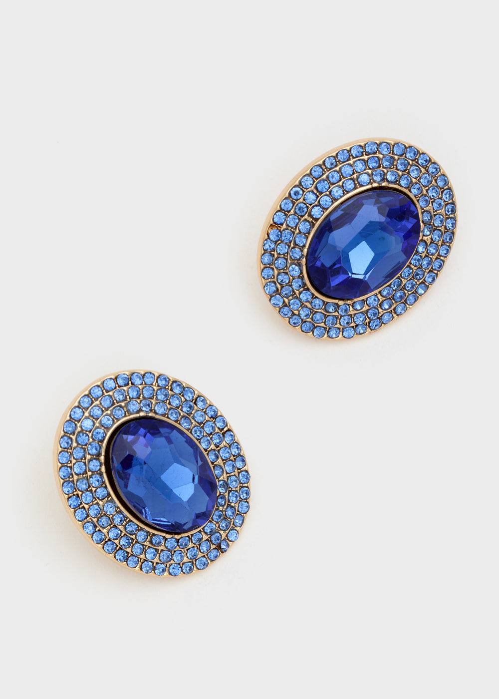 Nalí ADELE OVAL EARRINGS W/ STONES + COLORS