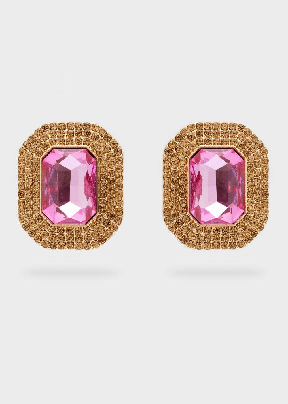 Nalí ADELE SQUARE EARRINGS W/ STONES + COLORS