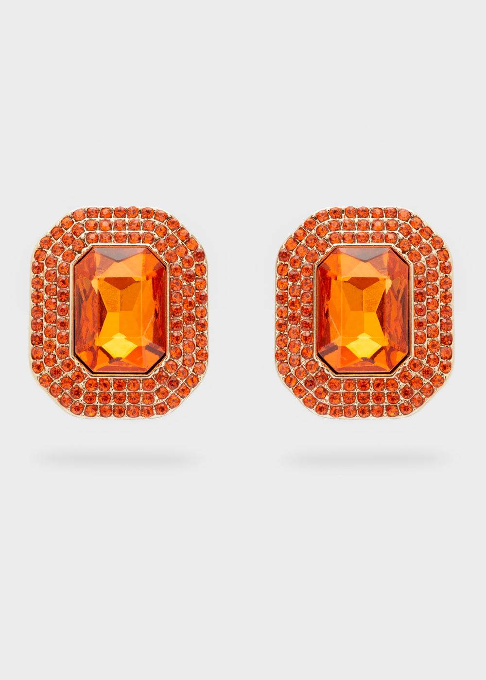 Nalí ADELE SQUARE EARRINGS W/ STONES + COLORS