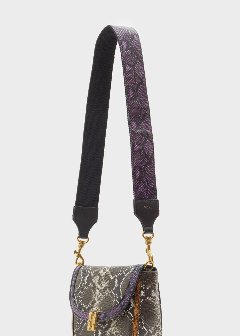 Nalí ADELINA STRAP W/ PURPLE SNAKE PRINT