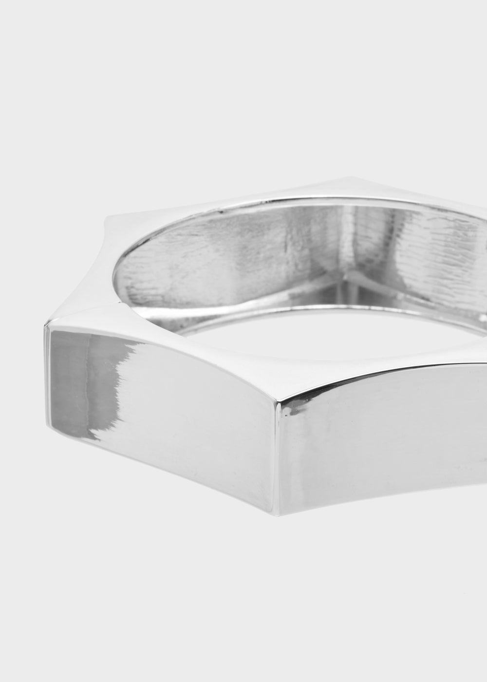 Nalí ARI HEXAGONAL RIGID BRACELET IN SILVER