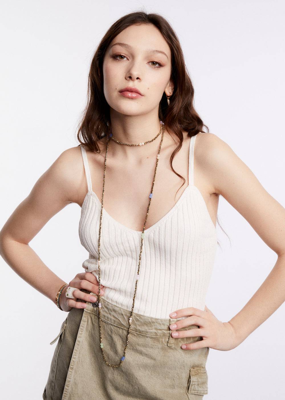 Nalí AURA LONG NECKLACE W/ BEADS + COLORS