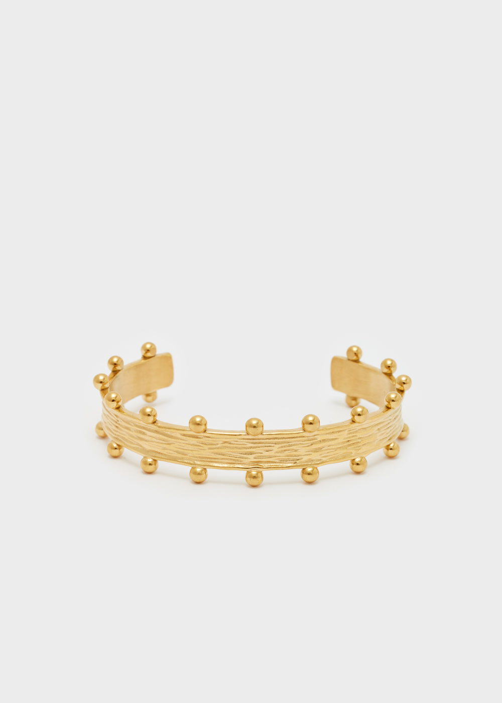 Nalí BANGLE BRACELET W/ SPHERES S.STEEL GOLD