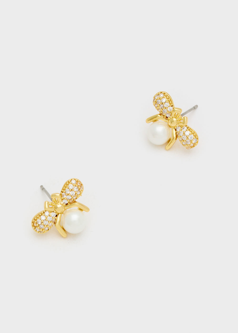 Nalí BEE EARRINGS W/ ZIRCONS AND PEARL