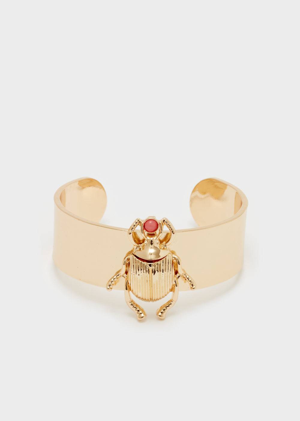 Nalí BEETLE BANGLE BRACELET IN GOLD