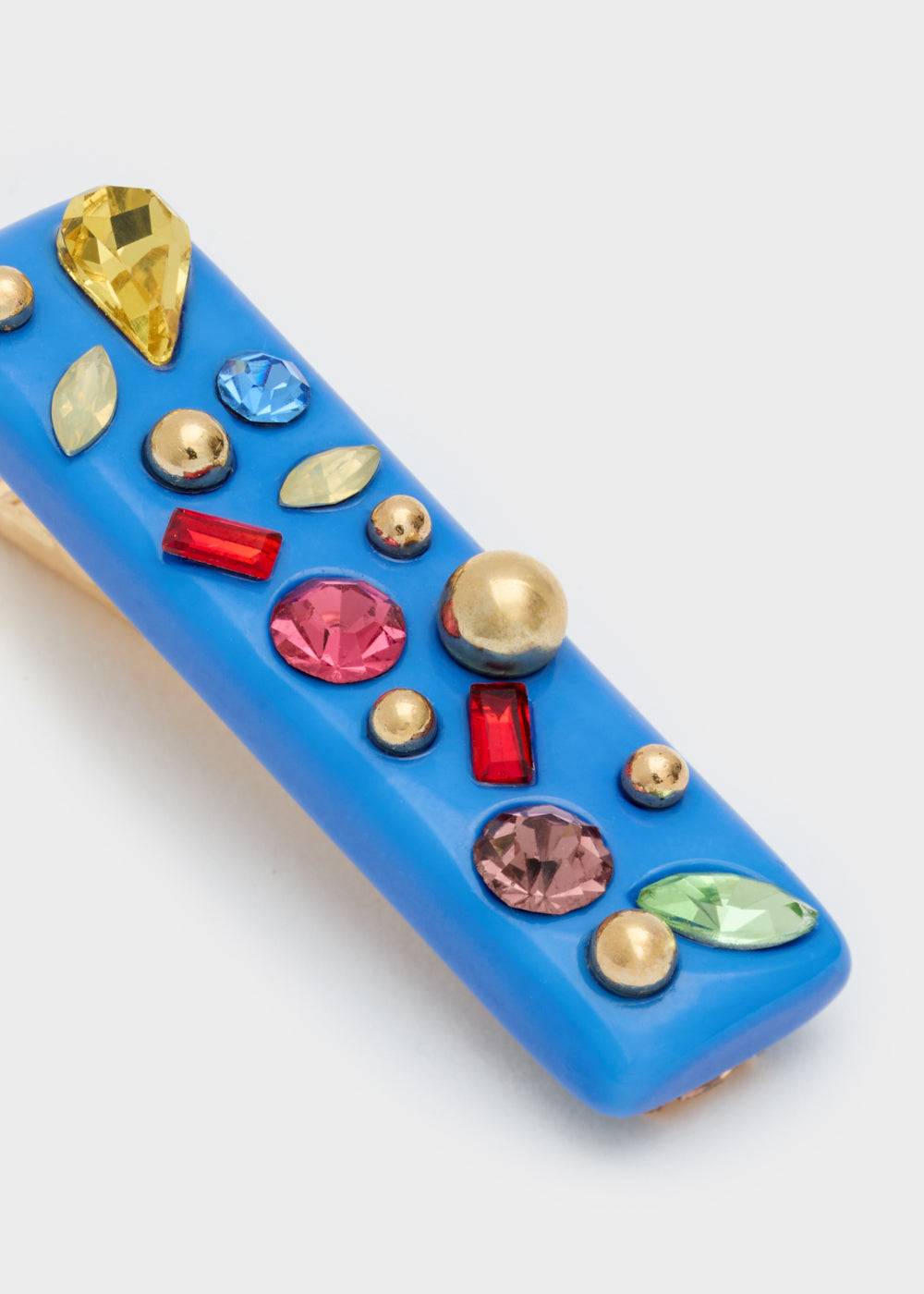 Nalí BLUE RESIN HAIR BARRETTE W/ STONES