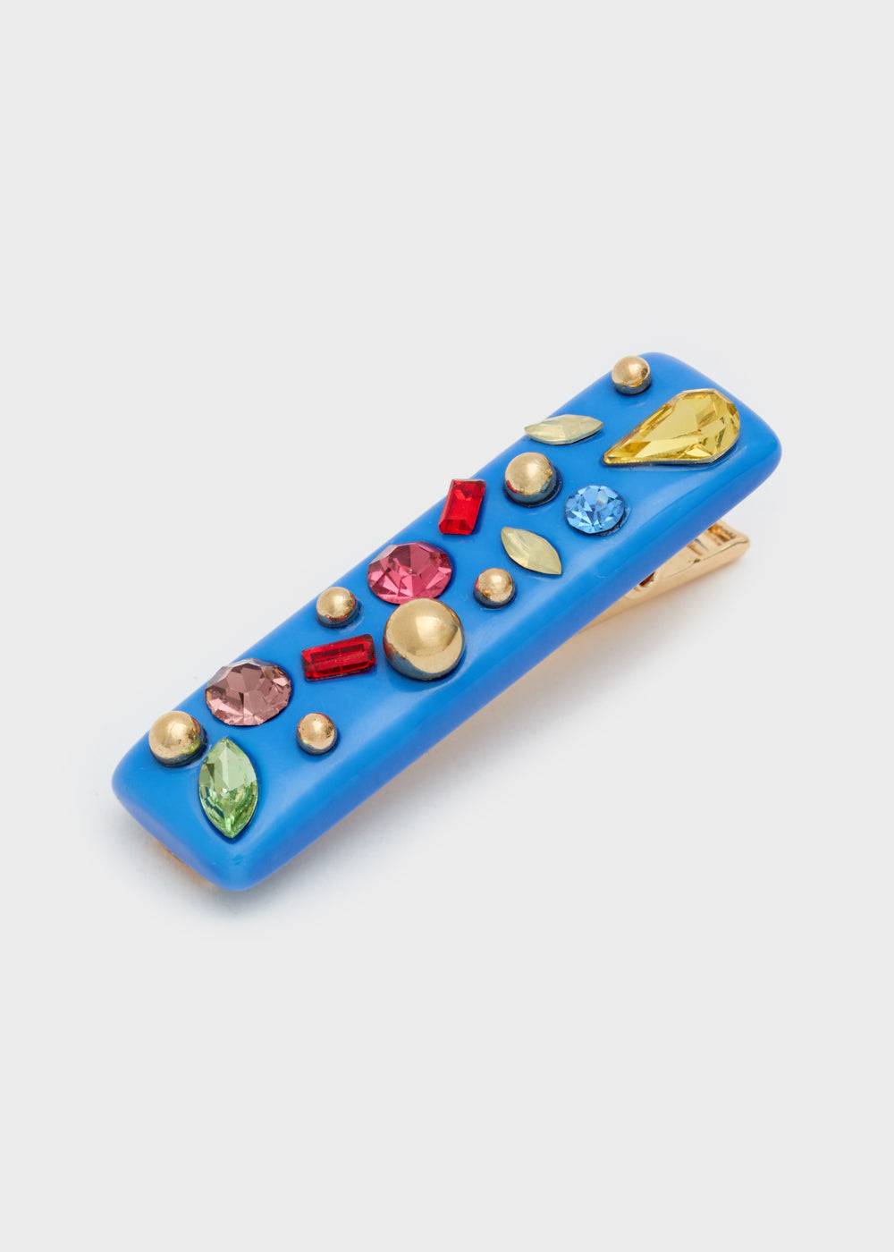 Nalí BLUE RESIN HAIR BARRETTE W/ STONES