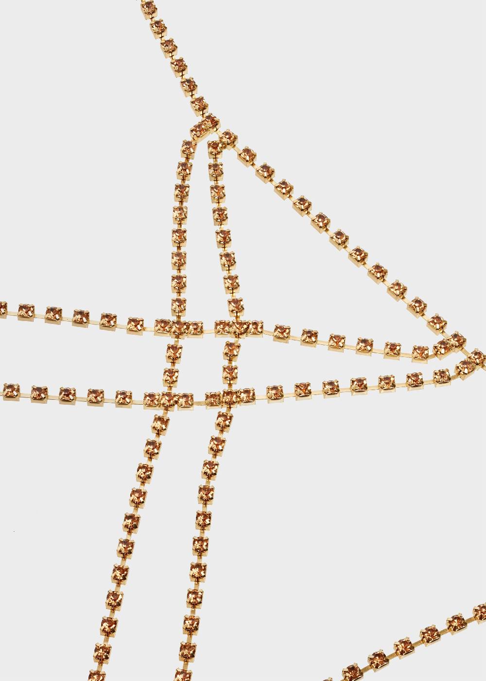 Nalí BODYCHAIN IN GOLD WITH CRYSTALS