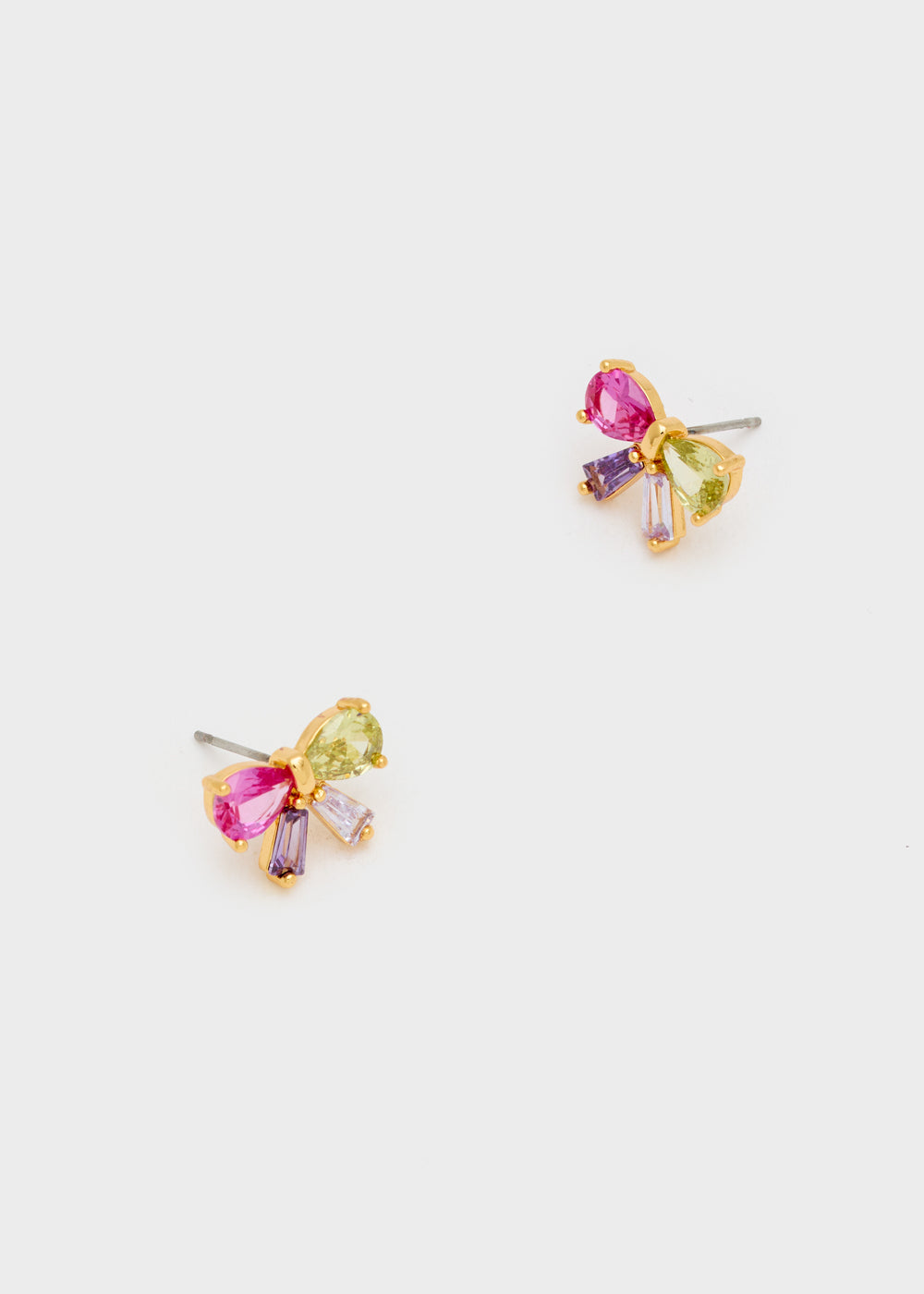 Nalí BOW LOBE EARRINGS ZIRCONS + COLORS