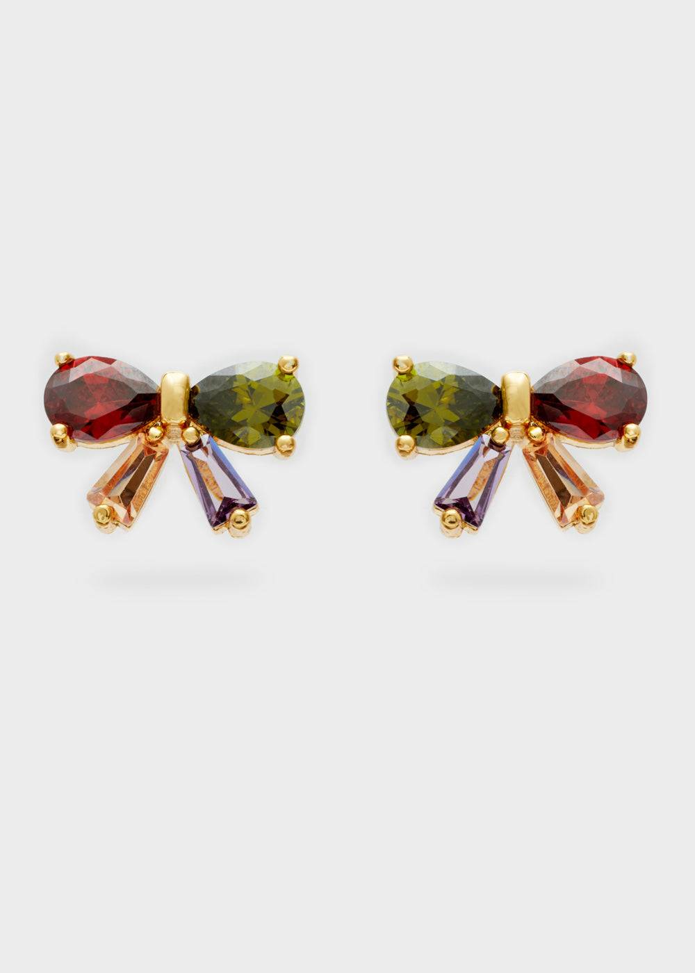 Nalí BOW LOBE EARRINGS ZIRCONS + COLORS
