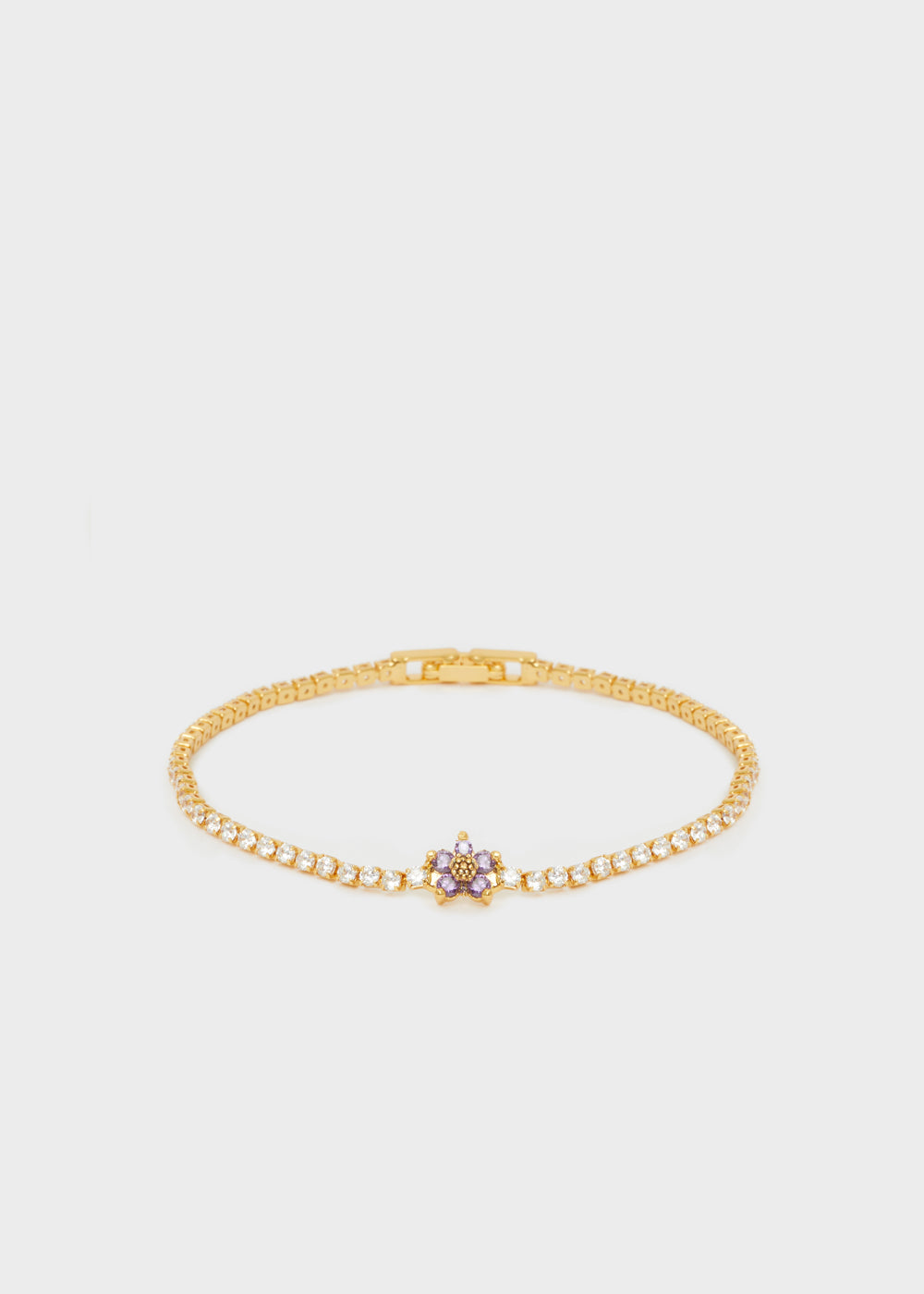 Nalí BRACELET W/ LILIAC ZIRCON FLOWERS