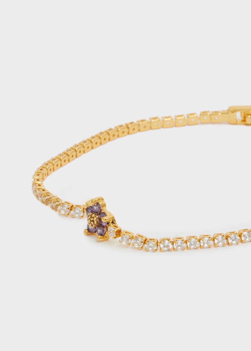 Nalí BRACELET W/ LILIAC ZIRCON FLOWERS