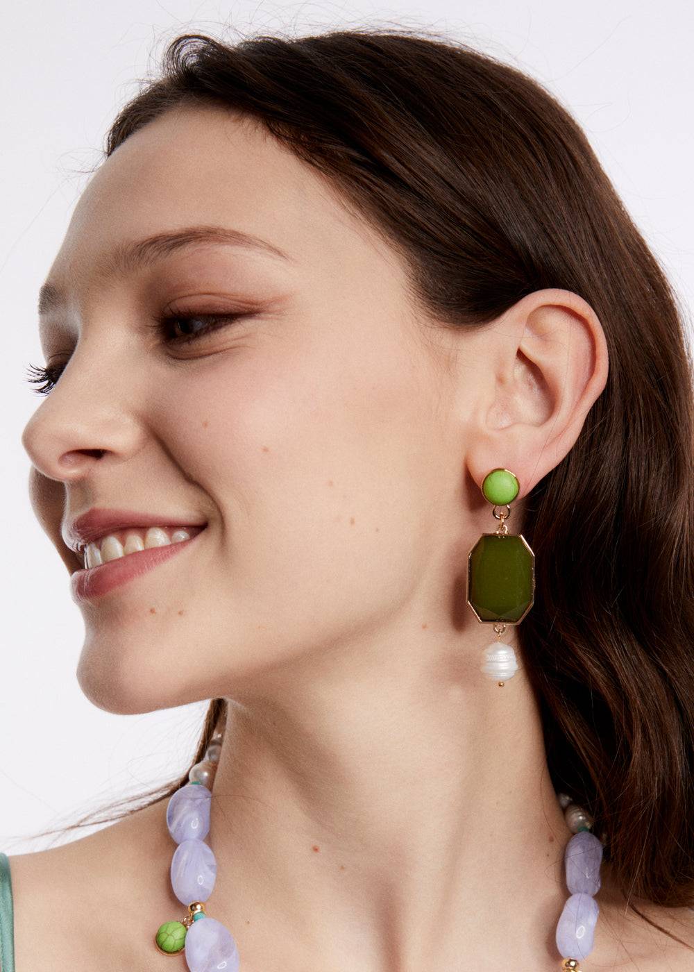 Nalí BRINA EARRINGS WITH PENDANT + COLORS