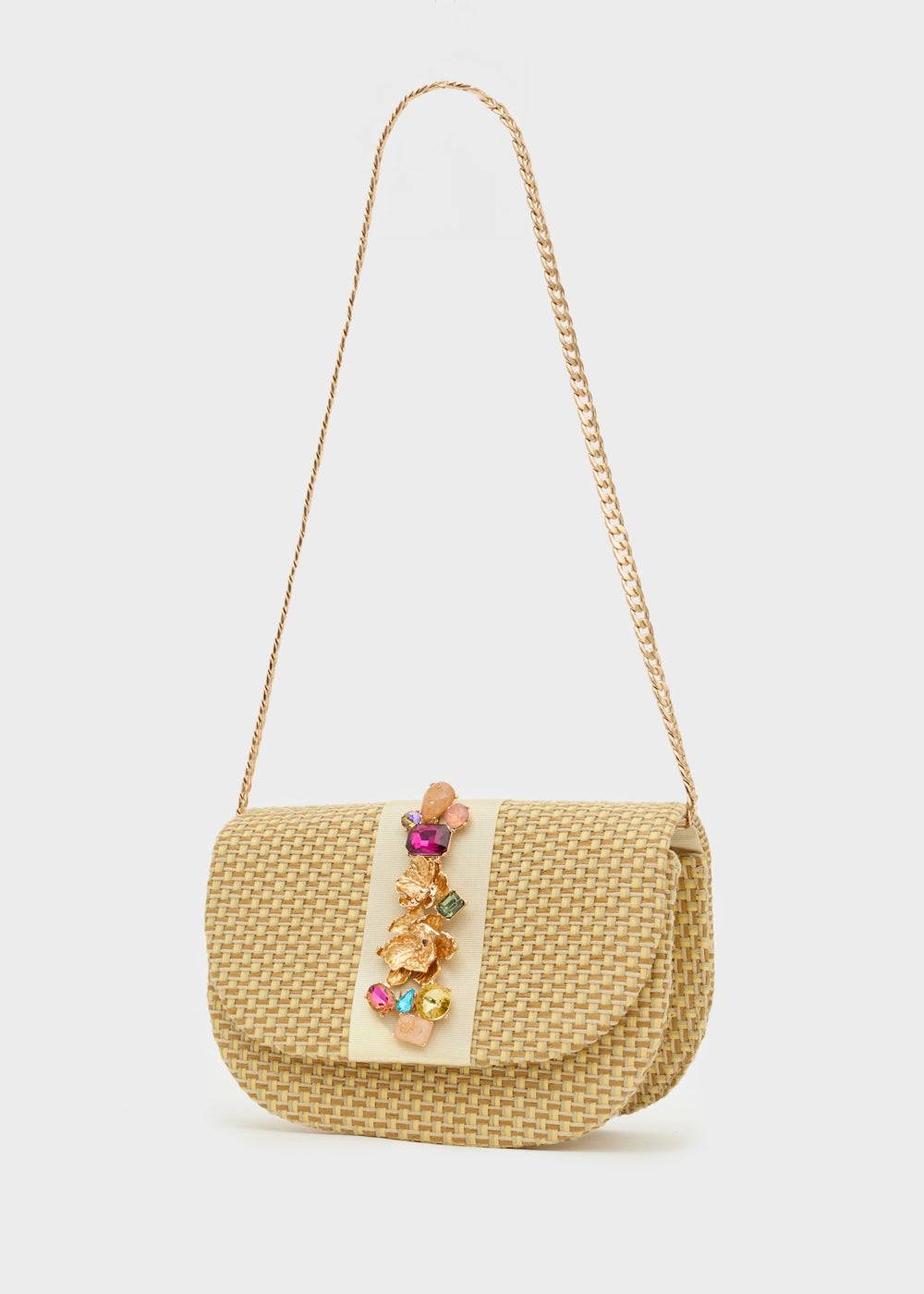 Nalí CARLA CLUTCH W/ FLOWER CLOSURE + COLORS