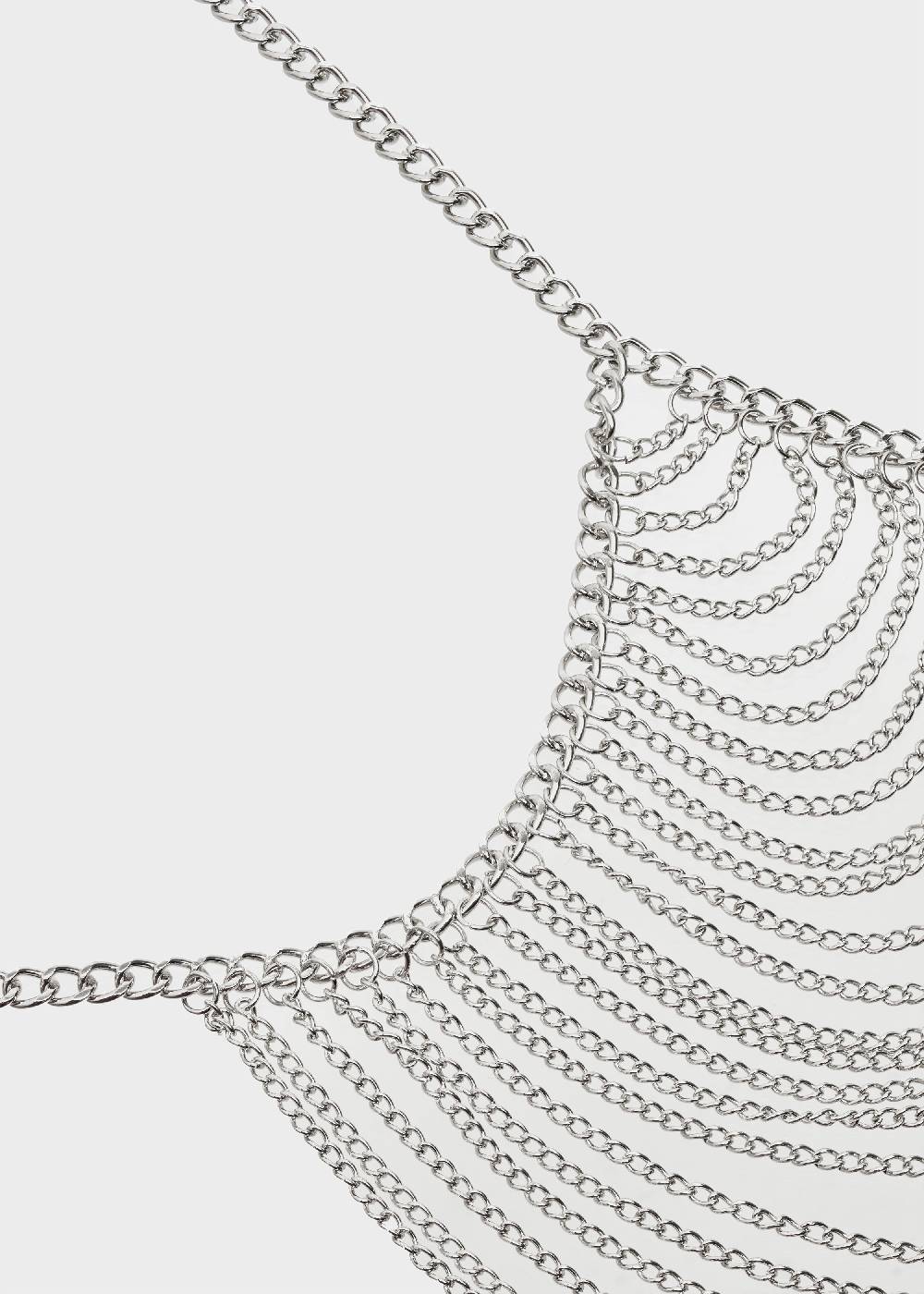 Nalí CHAIN TOP IN SILVER