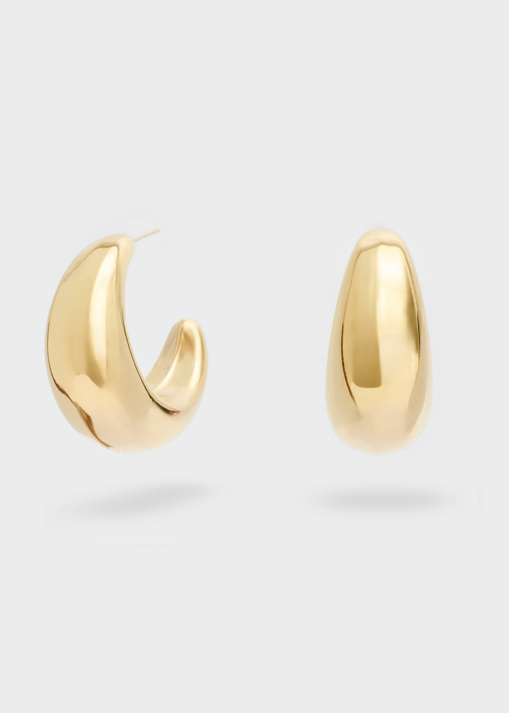 Nalí CHUNKY HALF MOON EARRINGS 14KT GOLD PLAT