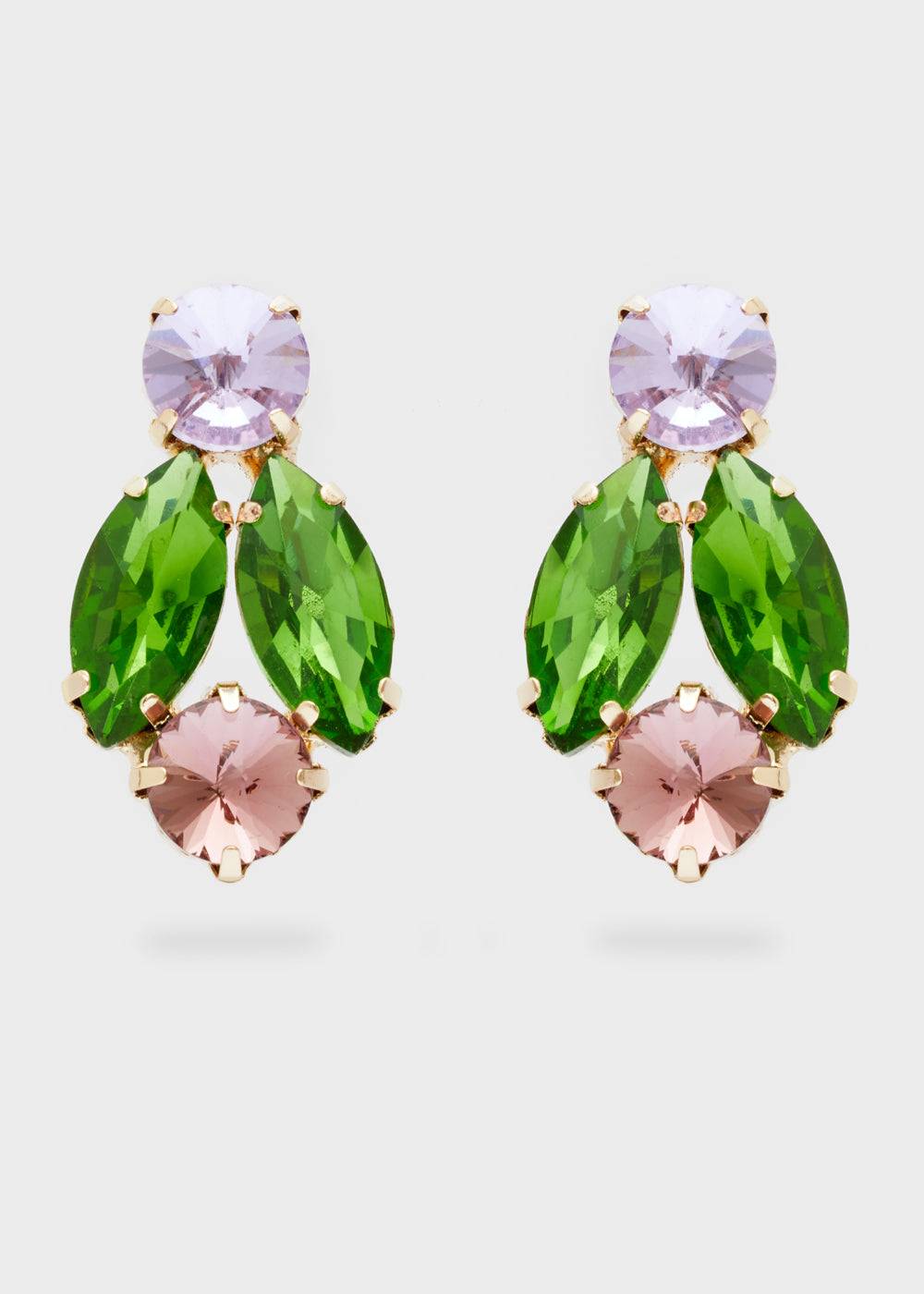 Nalí CYNTHIA LOBE EARRINGS W/ STONES + COLORS