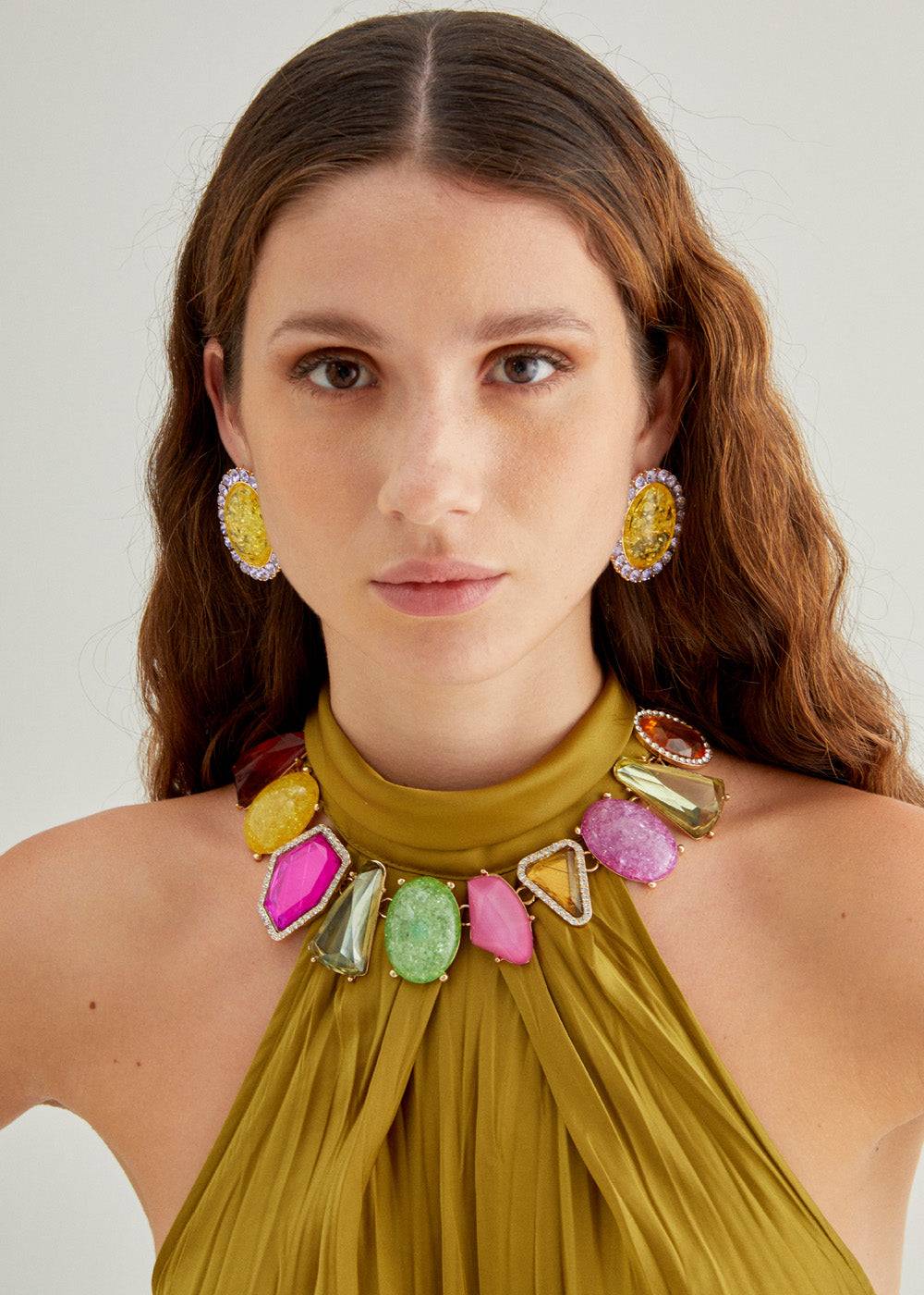 Nalí DENISE NECKLACE W/ MIX STONES + COLORS