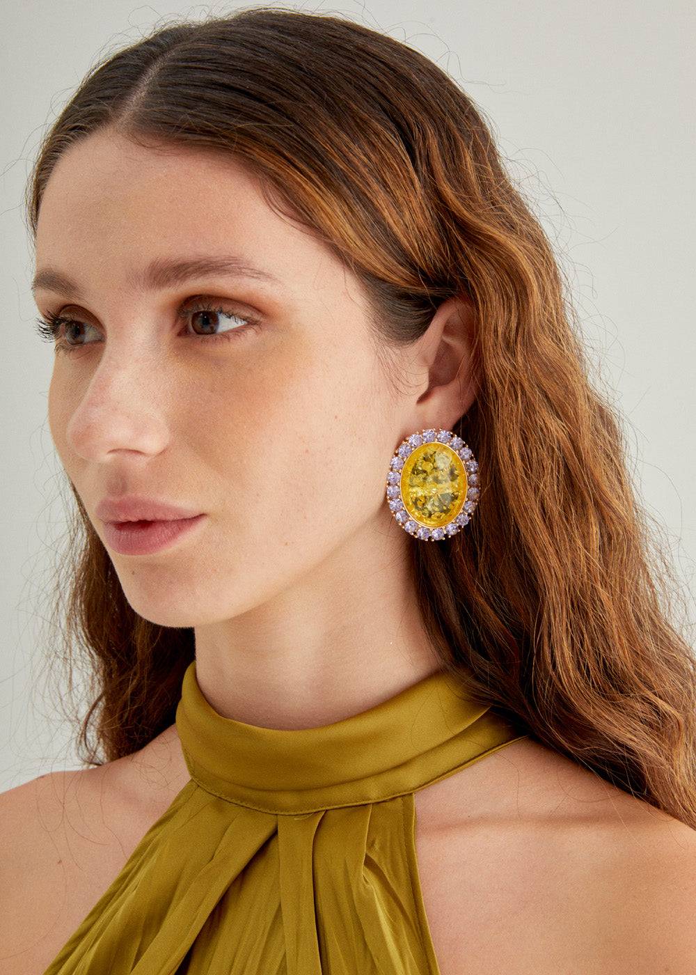 Nalí DENISE OVAL EARRINGS + COLORS