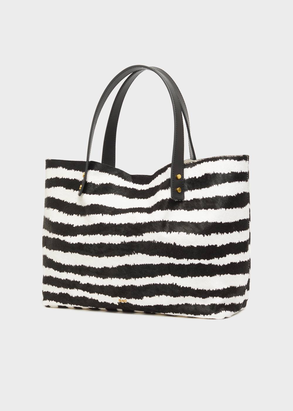 Nalí DESIRE TOTE BAG IN REAL LEATHER ZEBRA