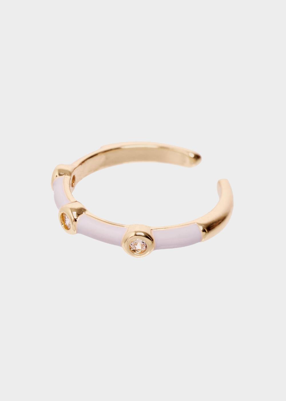 Nalí DEVON ENAMEL RING LILAC WITH ZIRCONS