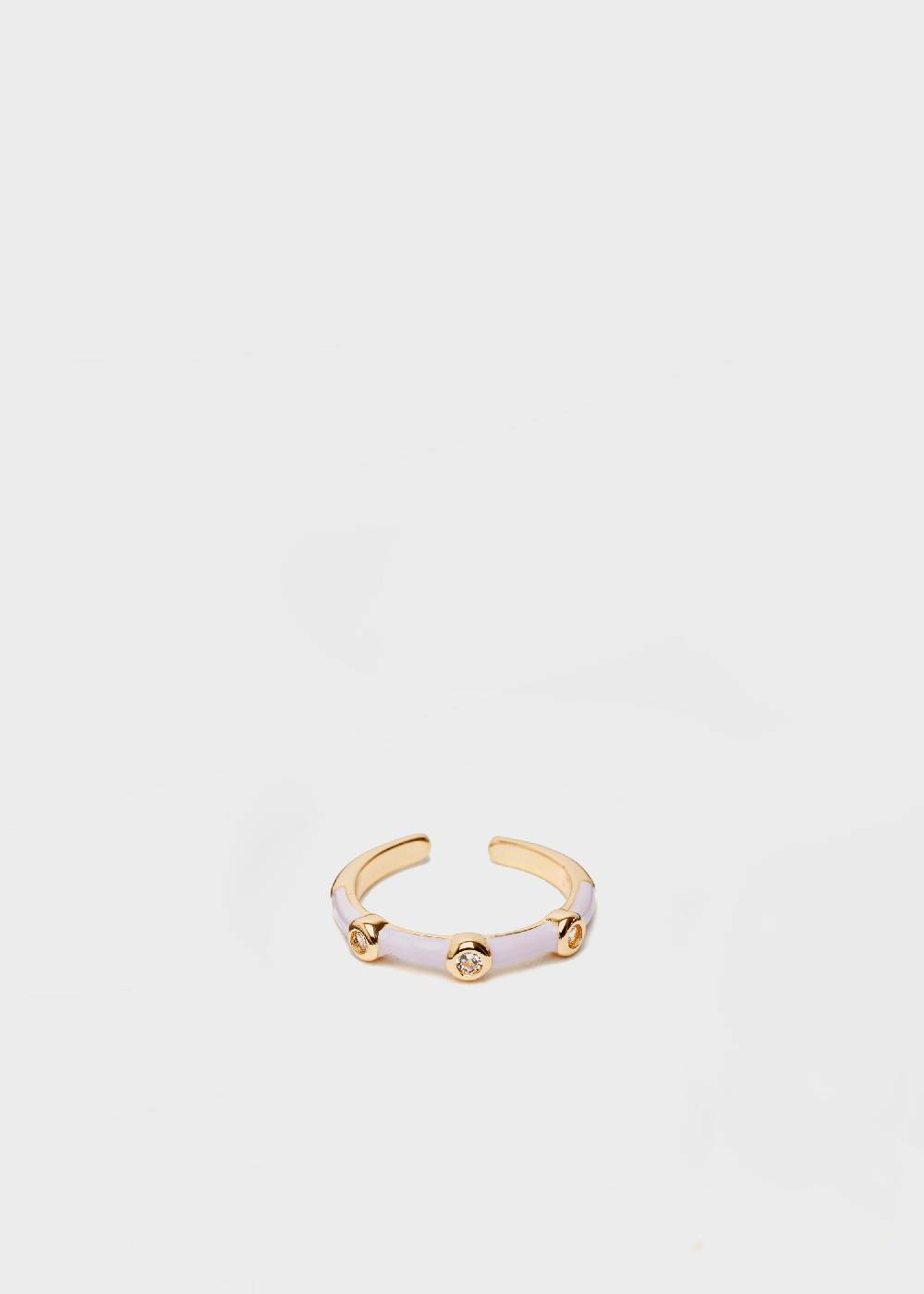 Nalí DEVON ENAMEL RING LILAC WITH ZIRCONS