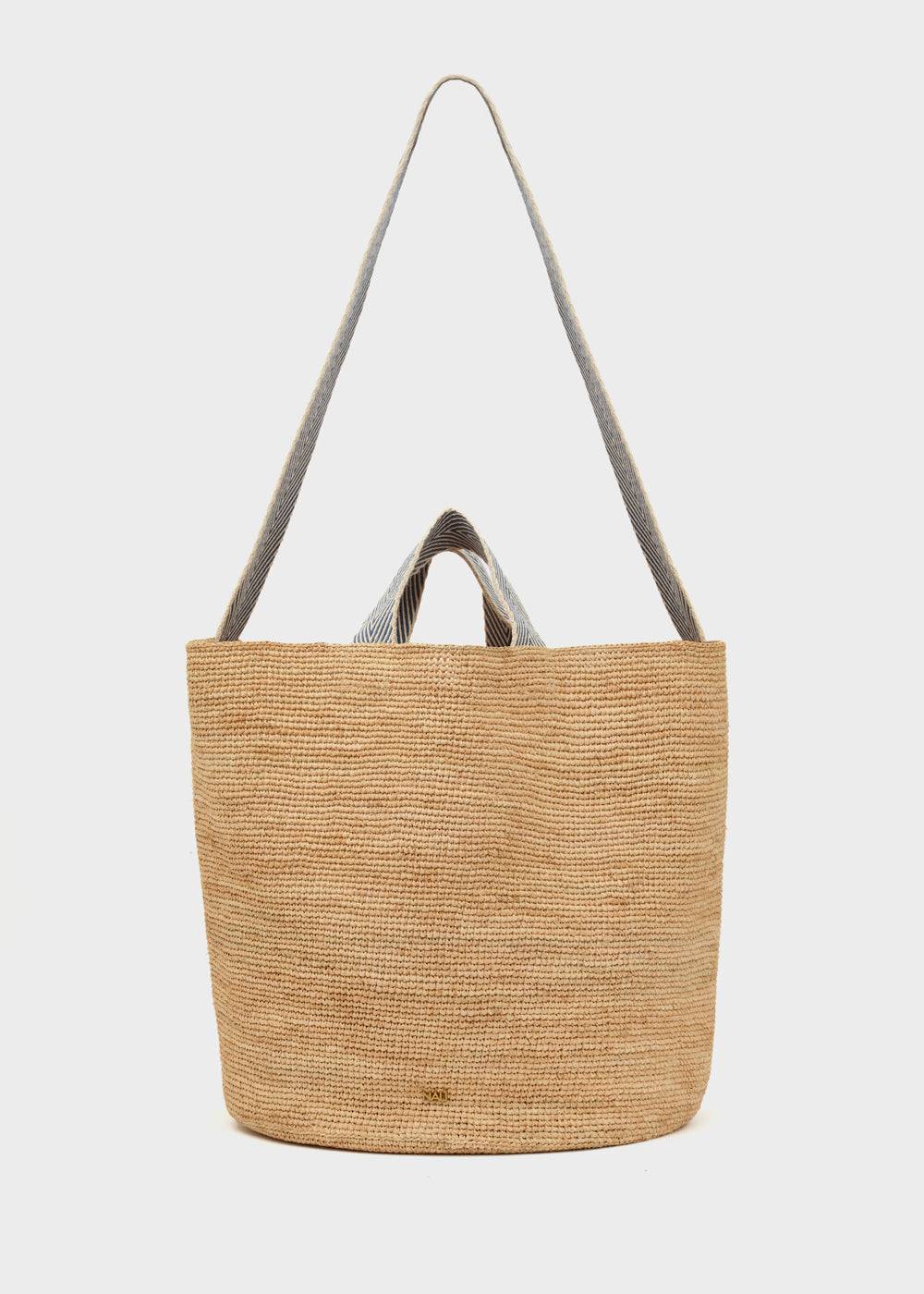 Nalí DEVON SHOPPER BAG IN RAFFIA + COLORS