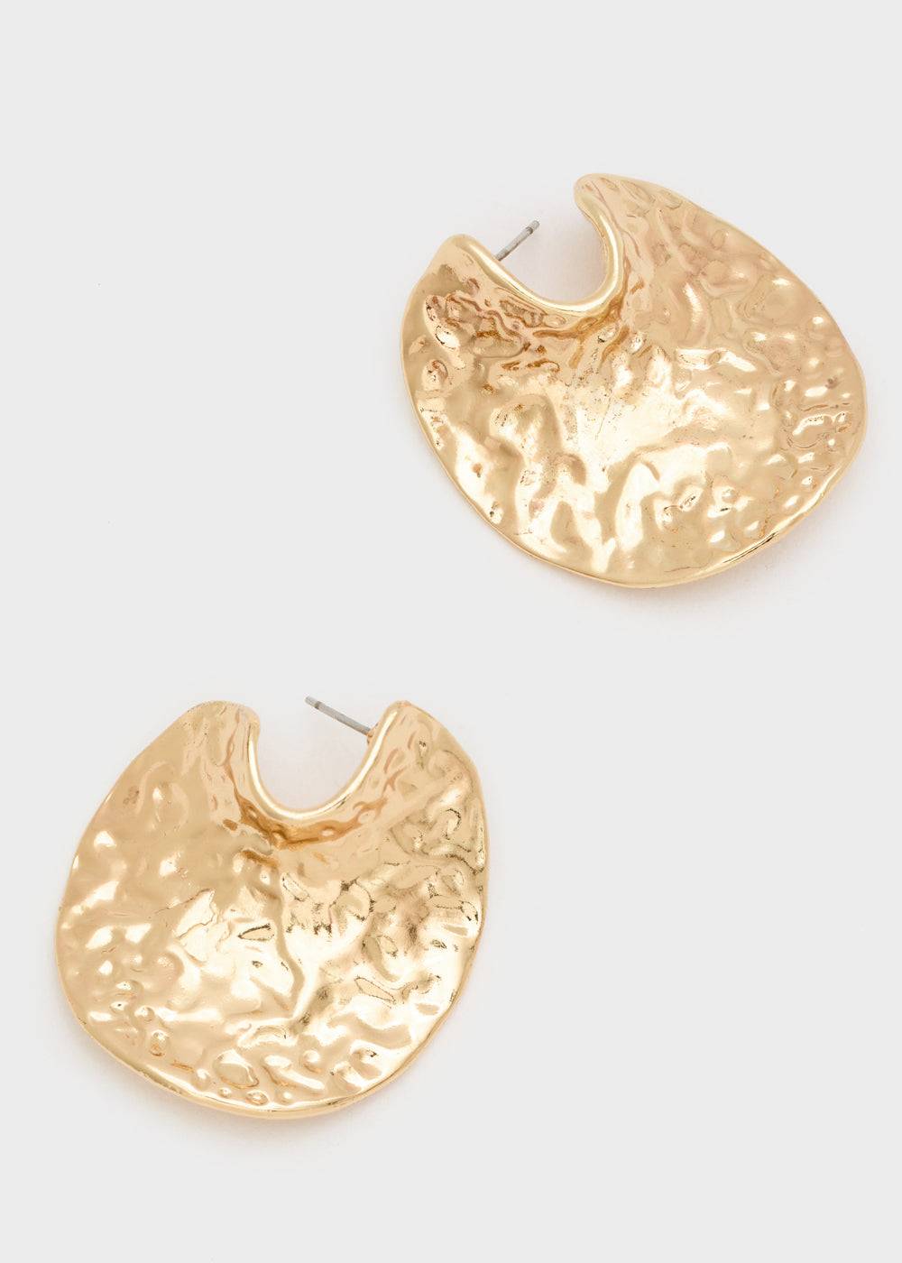 Nalí EARRINGS IN GOLD W/ TEXTURED SURFACE