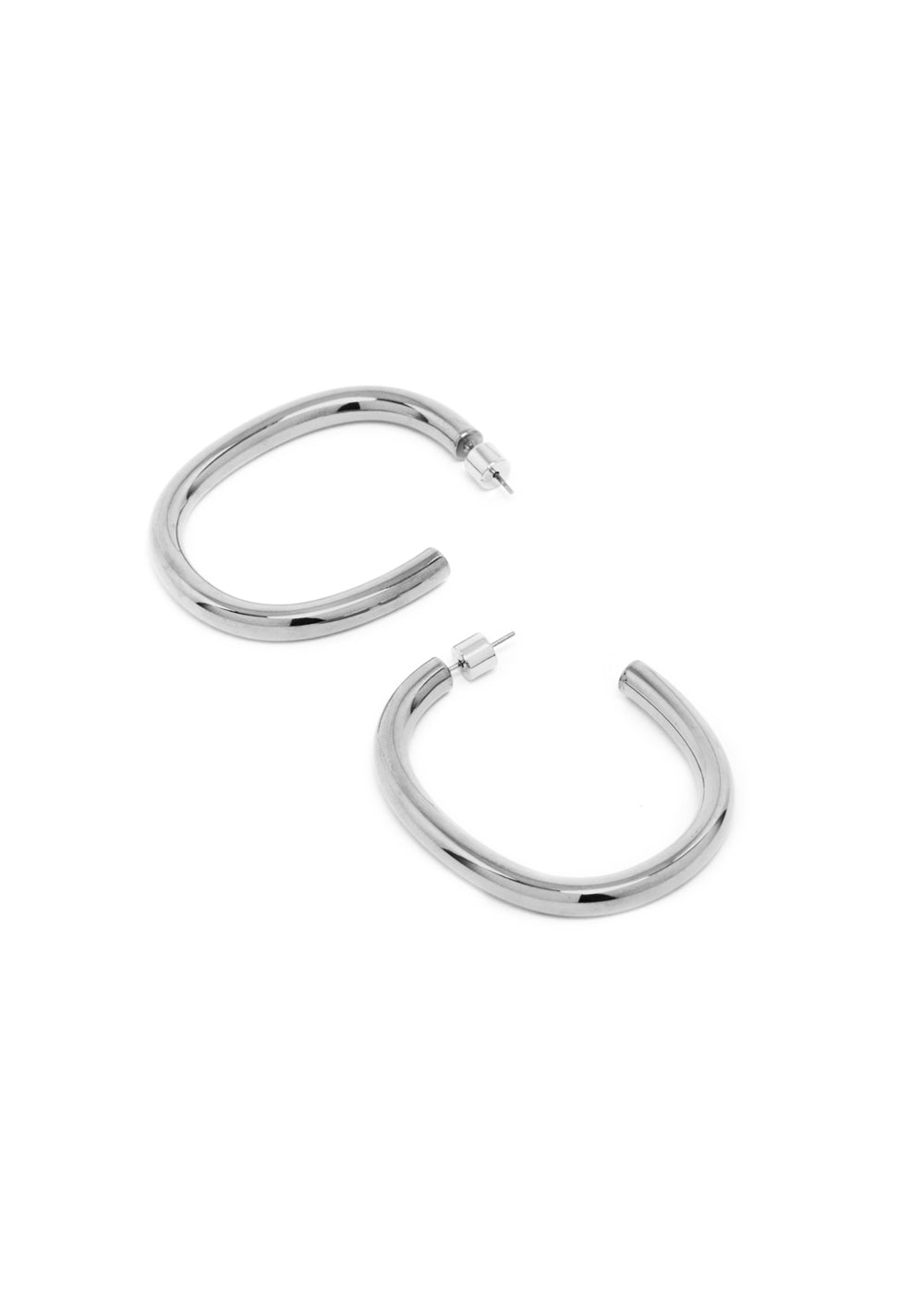 Nalí EARRINGS NINA HALF-HOOP SILVER COLOR