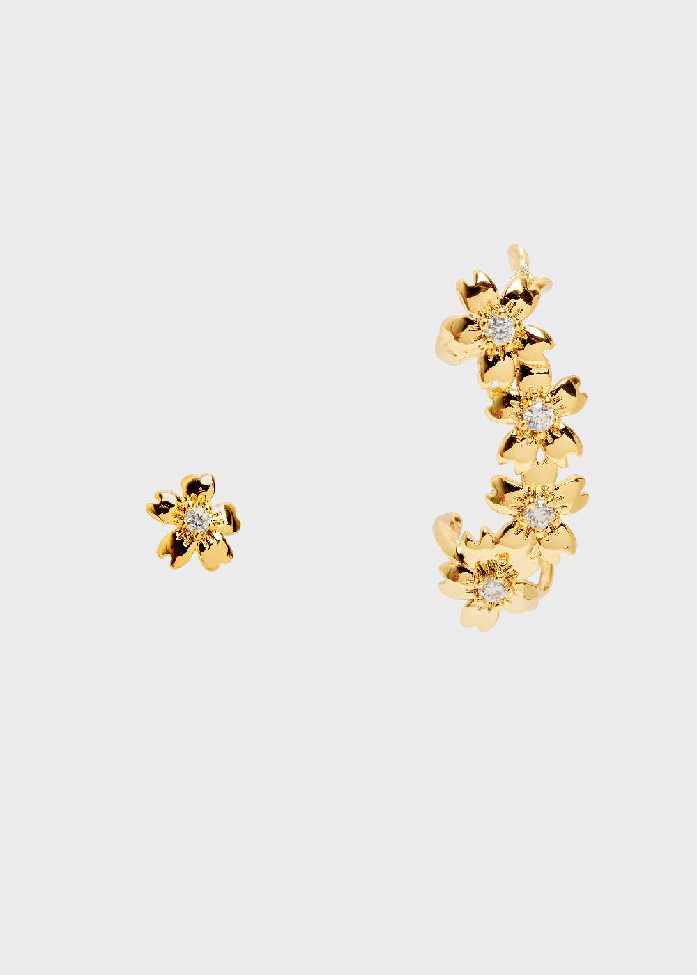 Nalí EARRINGS WITH ZIRCON FLOWERS