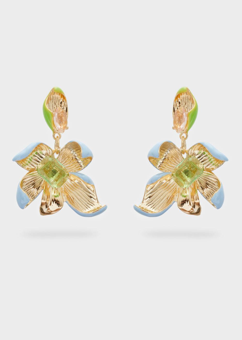 Nalí ENAMEL FLOWER EARRINGS + COLORS