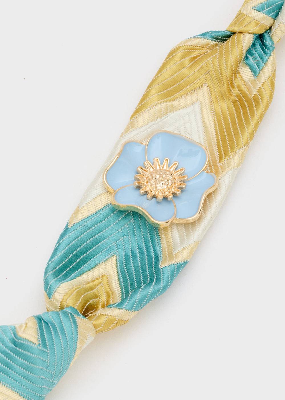 Nalí FABRIC BRACELET WITH L.BLUE FLOWER