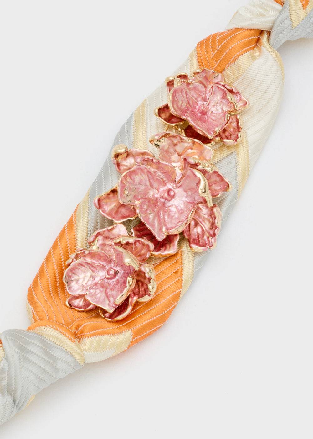 Nalí FABRIC BRACELET WITH PINK FLOWERS