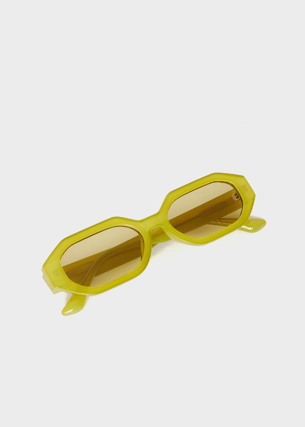 Nalí FLAVIA RECTANGULAR LIME GREEN SUNGLASSES
