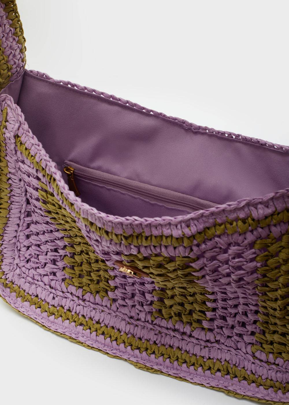 Nalí GIADA SHOULDER BAG GREEN/LILAC
