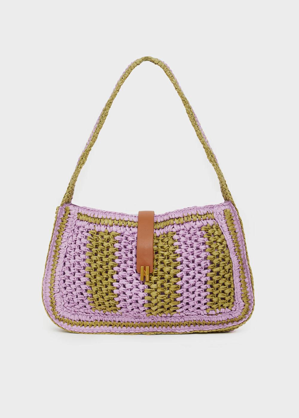 Nalí GIADA SHOULDER BAG GREEN/LILAC