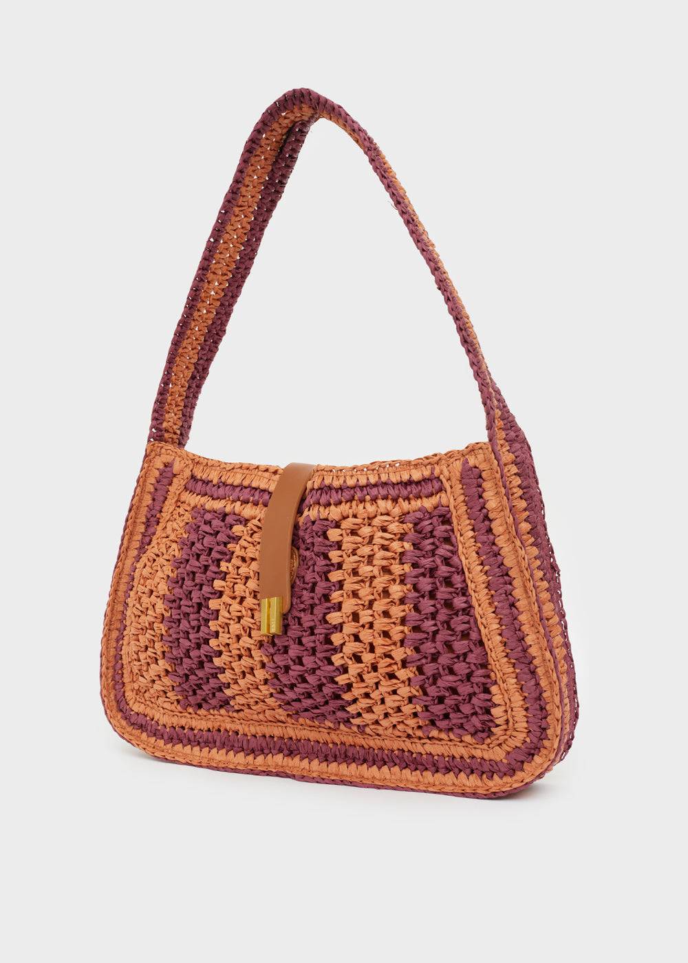 Nalí GIADA SHOULDER BAG ORANGE/BORDEAUX