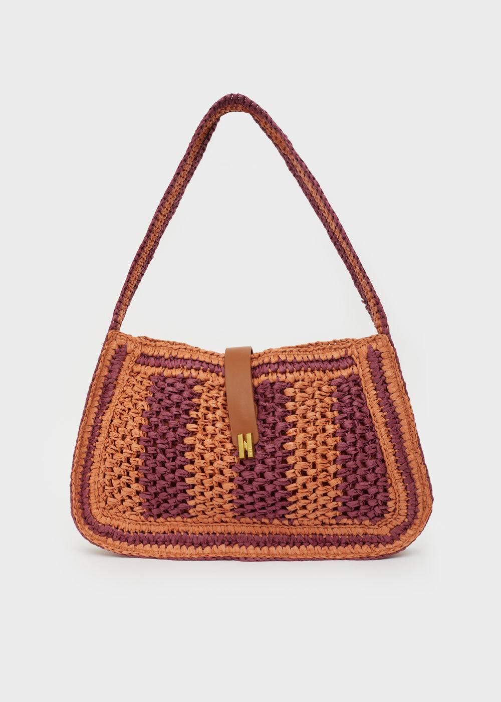 Nalí GIADA SHOULDER BAG ORANGE/BORDEAUX