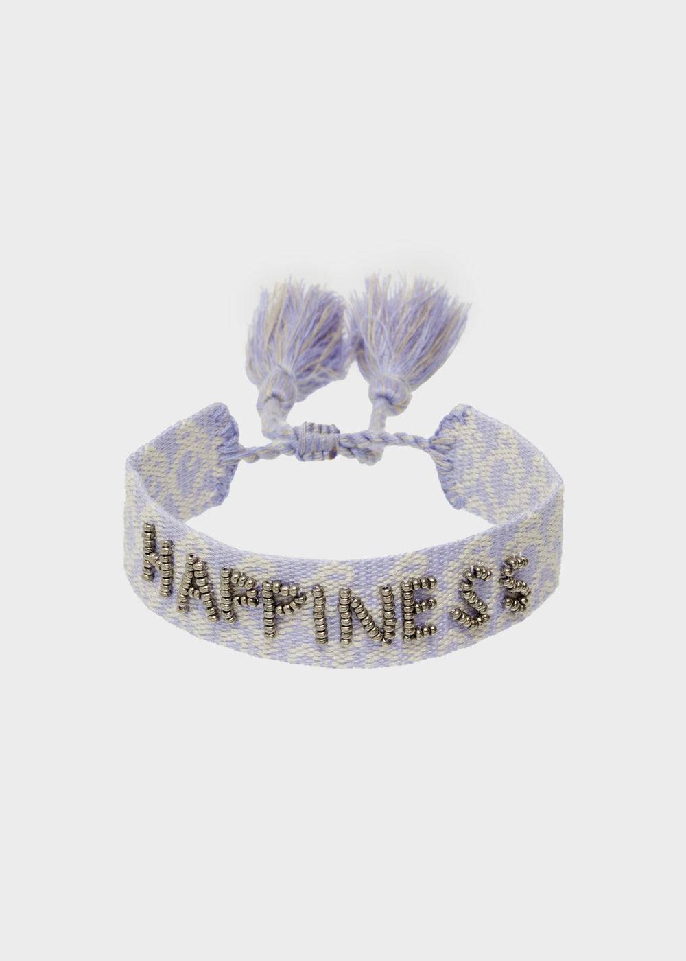 Nalí GIOIA FABRIC BRACELET WITH BEADS LILAC