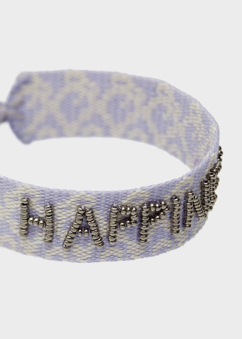 Nalí GIOIA FABRIC BRACELET WITH BEADS LILAC