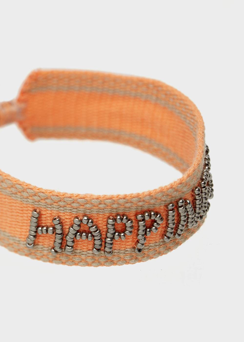 Nalí GIOIA FABRIC BRACELET WITH BEADS ORANGE
