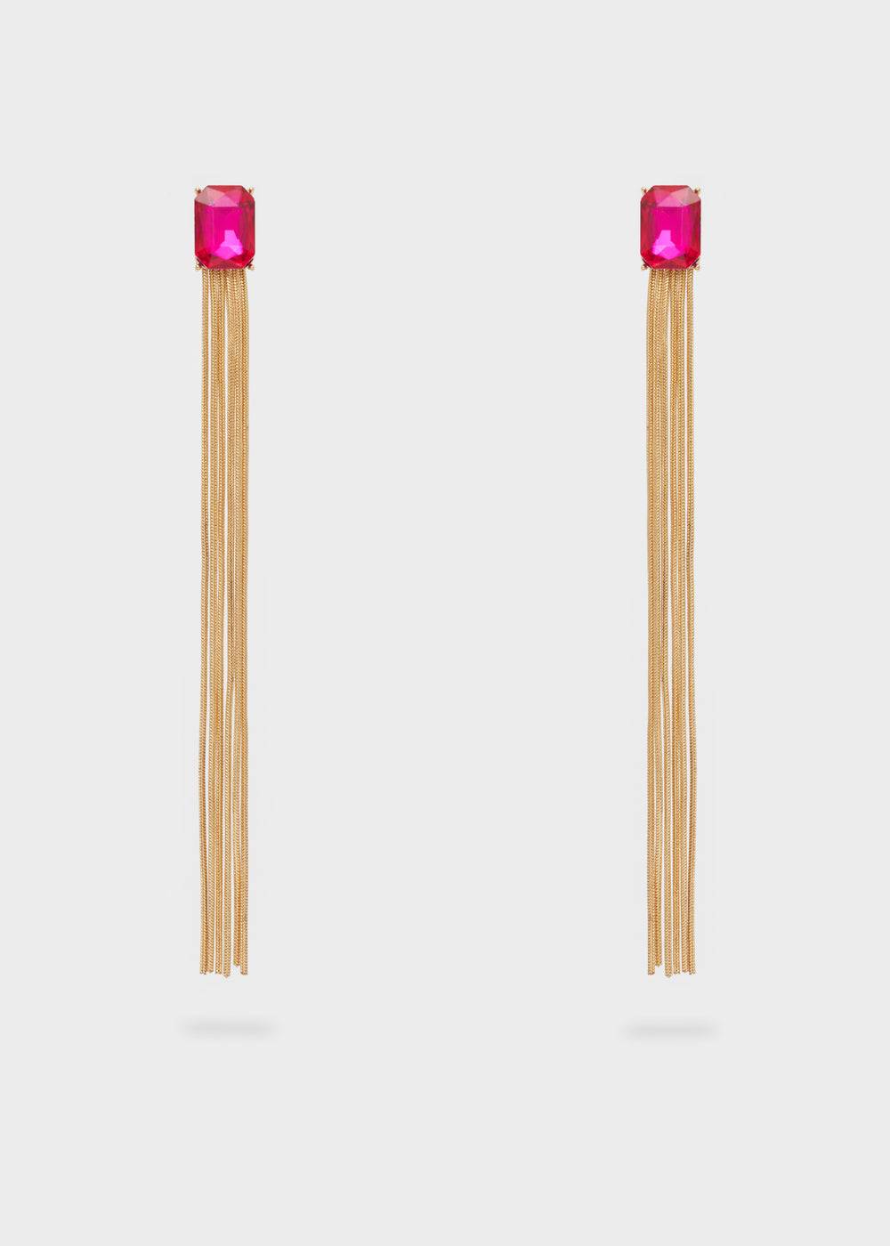 Nalí GIRLY LONG EARRINGS W/ STONE + COLORS