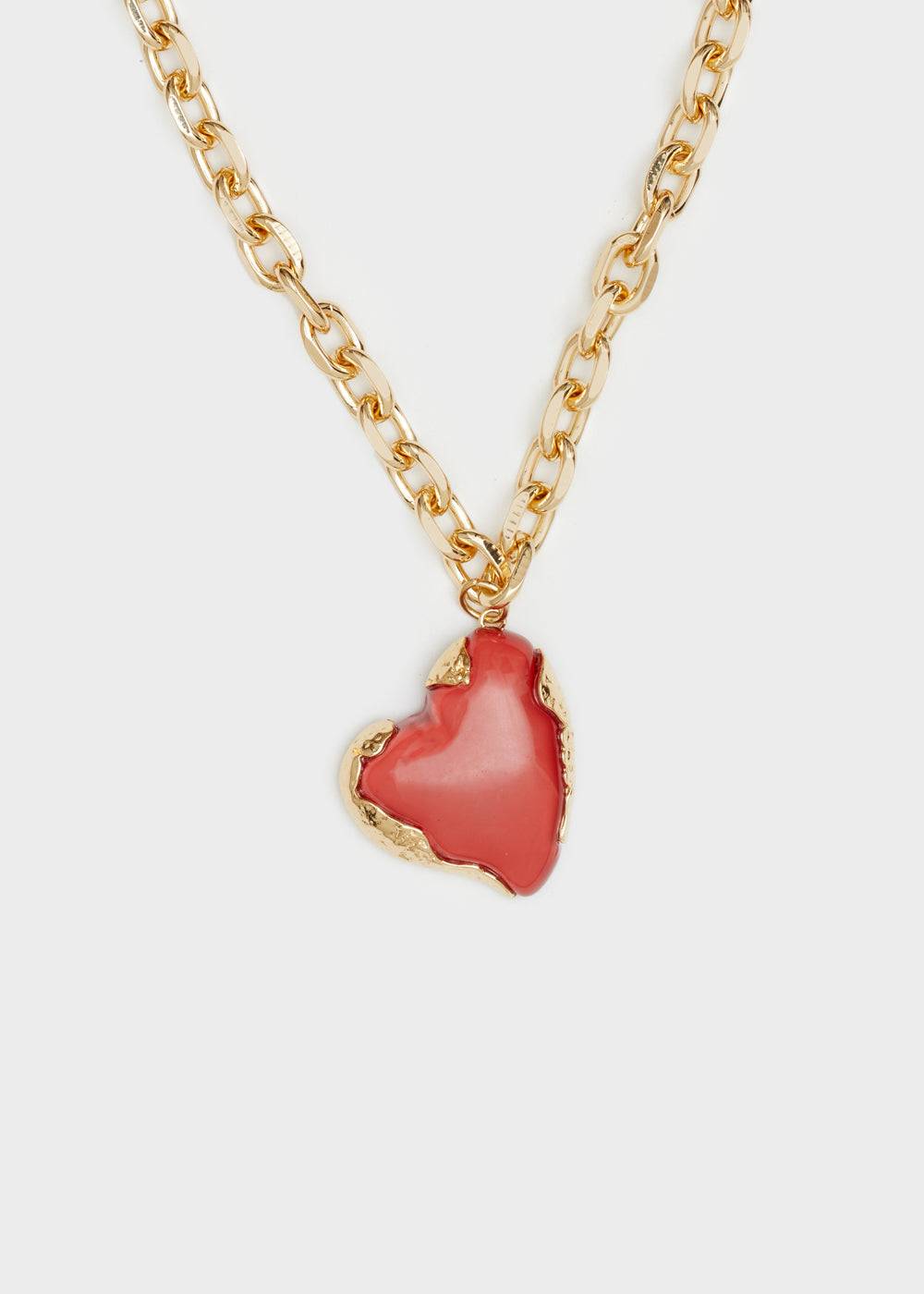 Nalí GLASS RED HEART NECKLACE