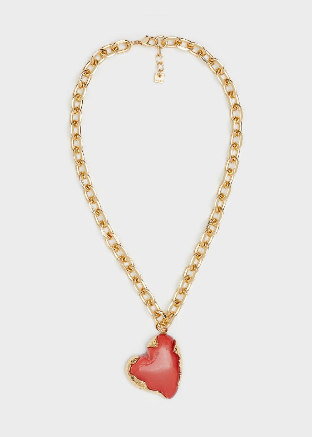 Nalí GLASS RED HEART NECKLACE